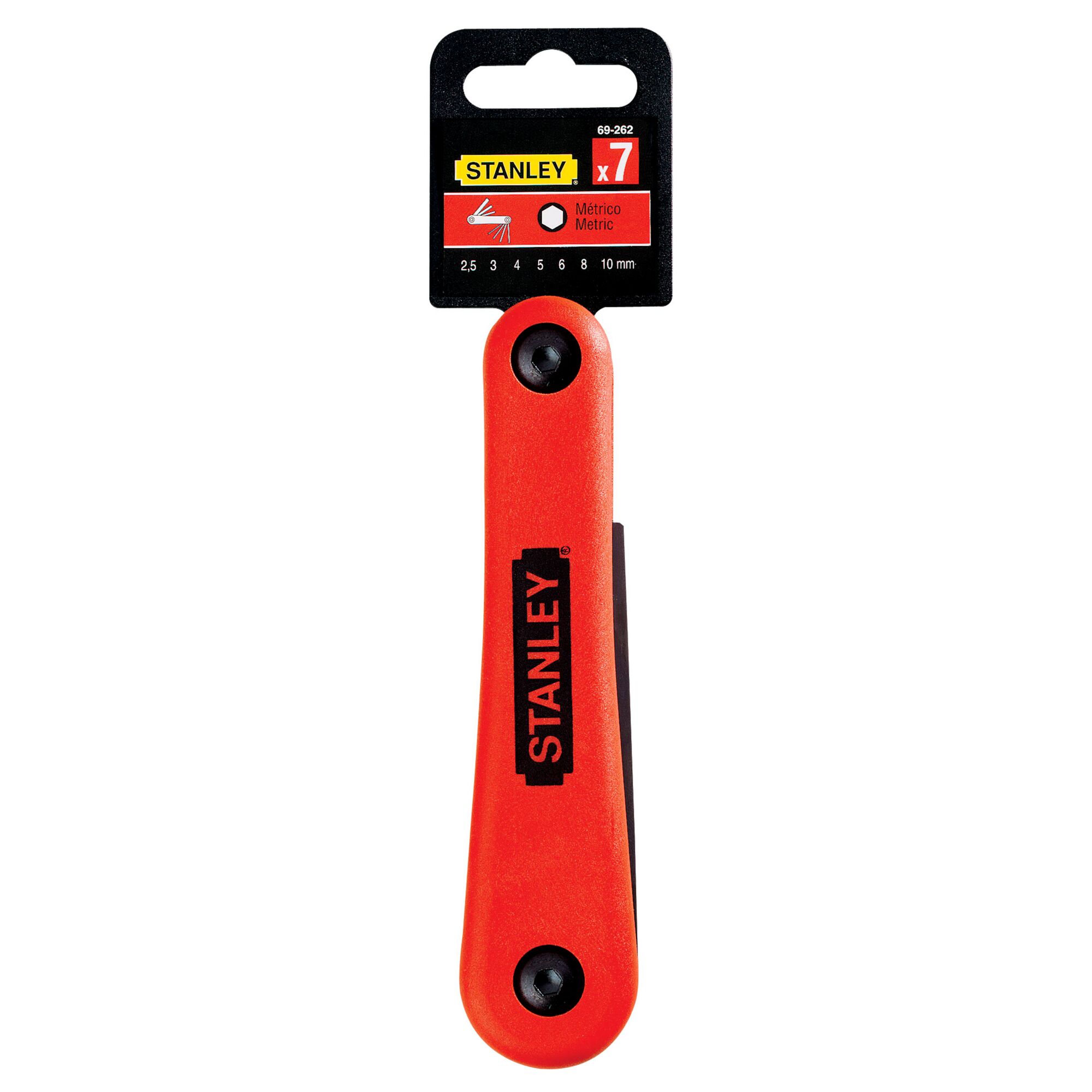 ชุดประแจหกเหลี่ยม 7 ตัว/ชุด (มิล) พับได้ (2.5 - 10 มม.)