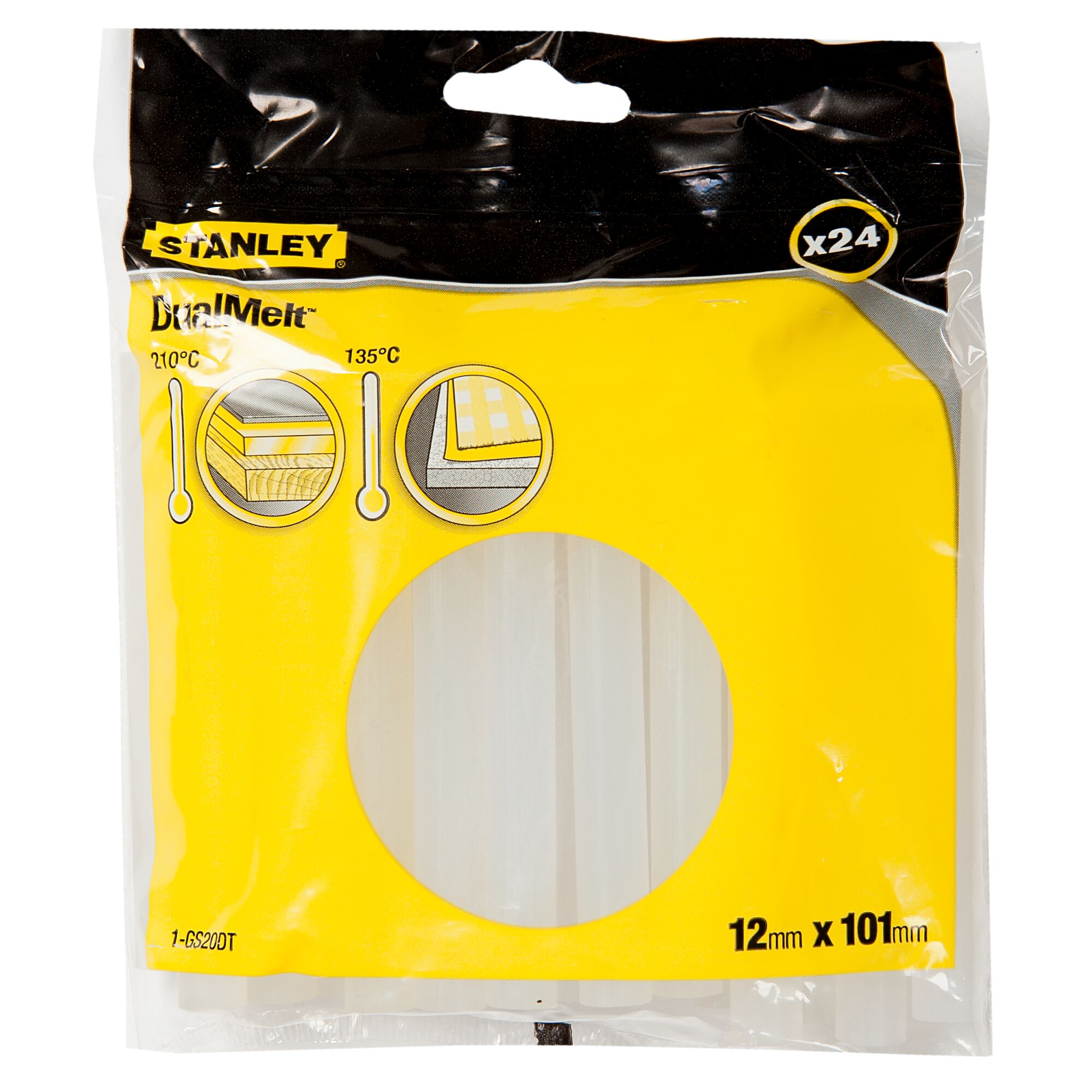 1-GS20DT, STANLEY® DualMelt™ Glue Sticks, 12 mm (24 PACK), Beauty