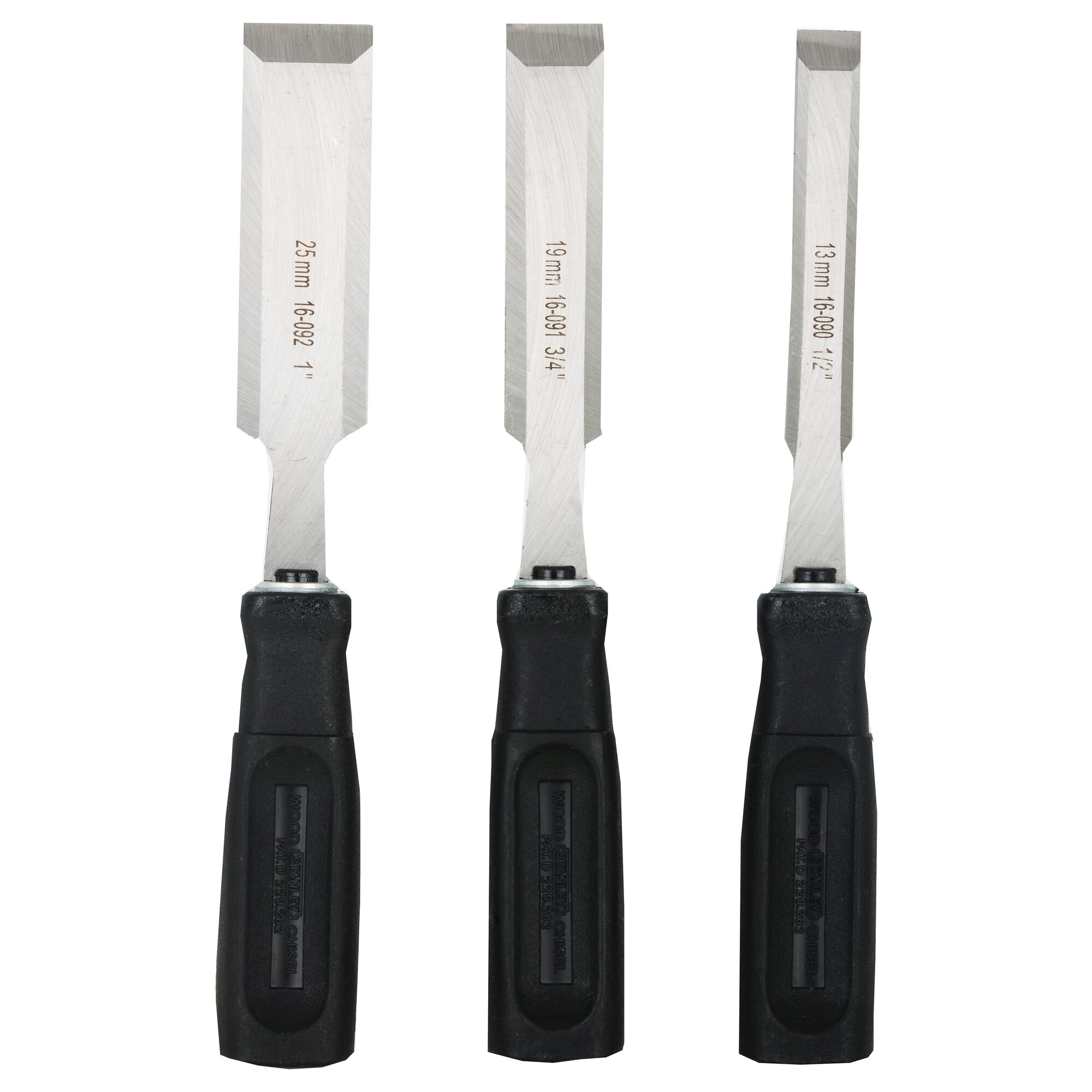 สิ่วด้ามไฟเบอร์ 3 ตัว/ชุด (1/2", 3/4", 1")