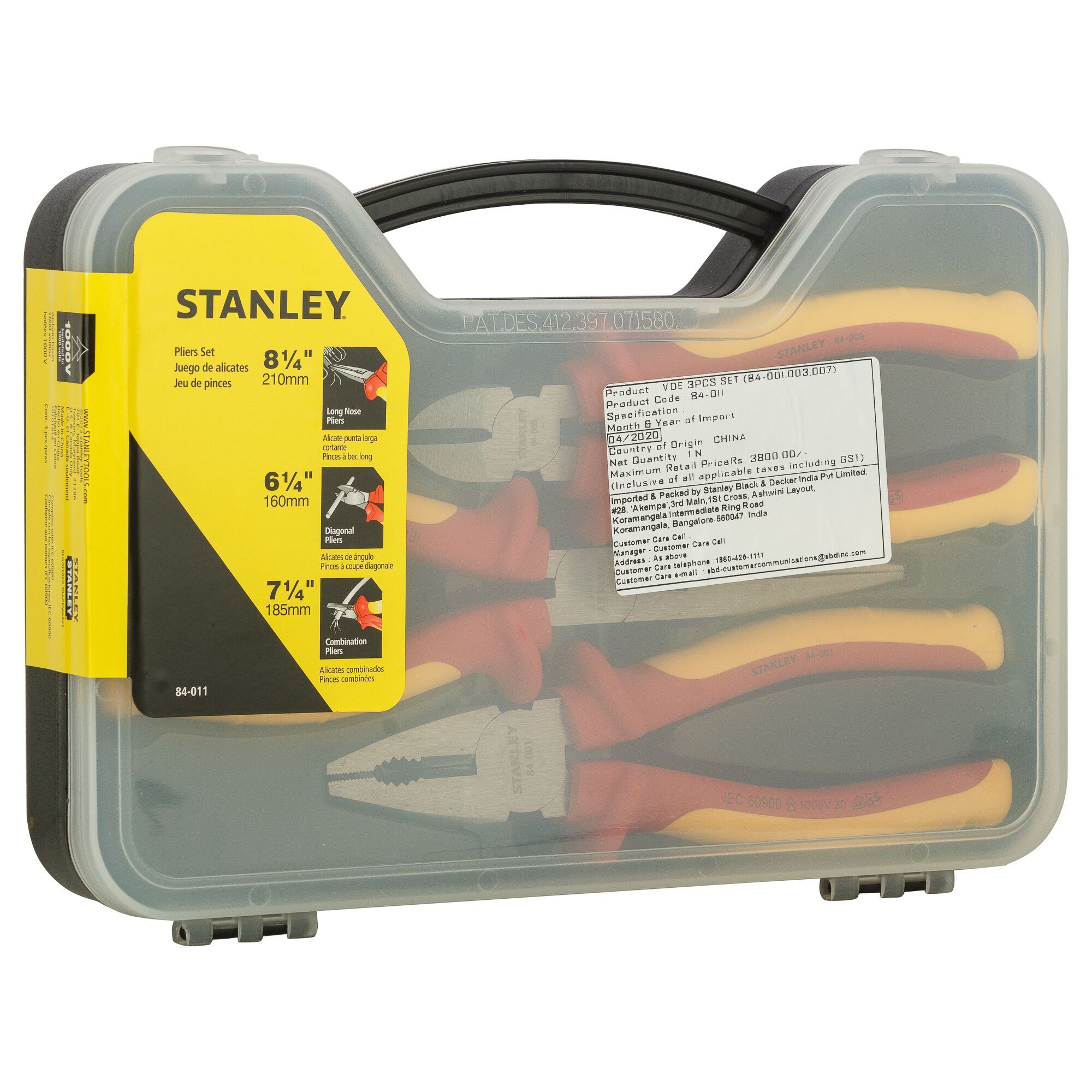 STANLEY FAT MAX Pliers Set in packaging.