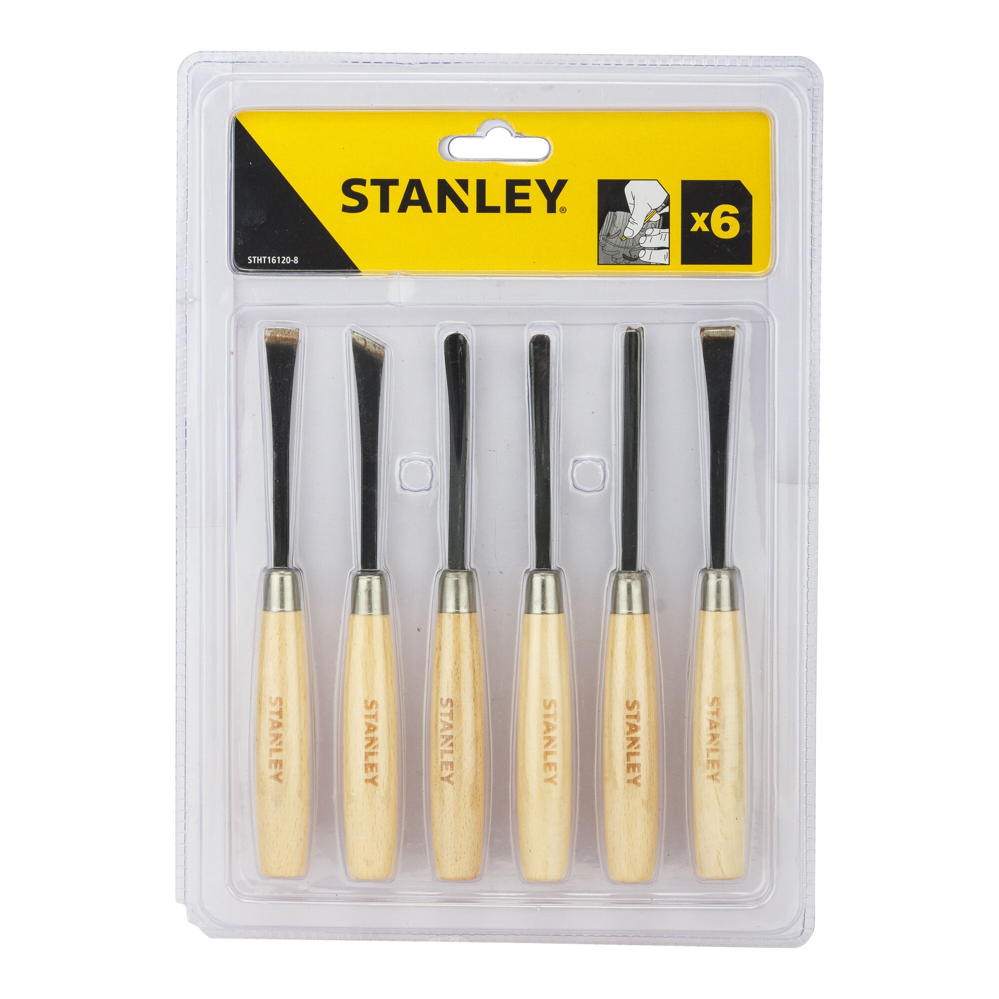ชุดสิ่ว Chisel, Wood, 1/4", 6Pcs Set