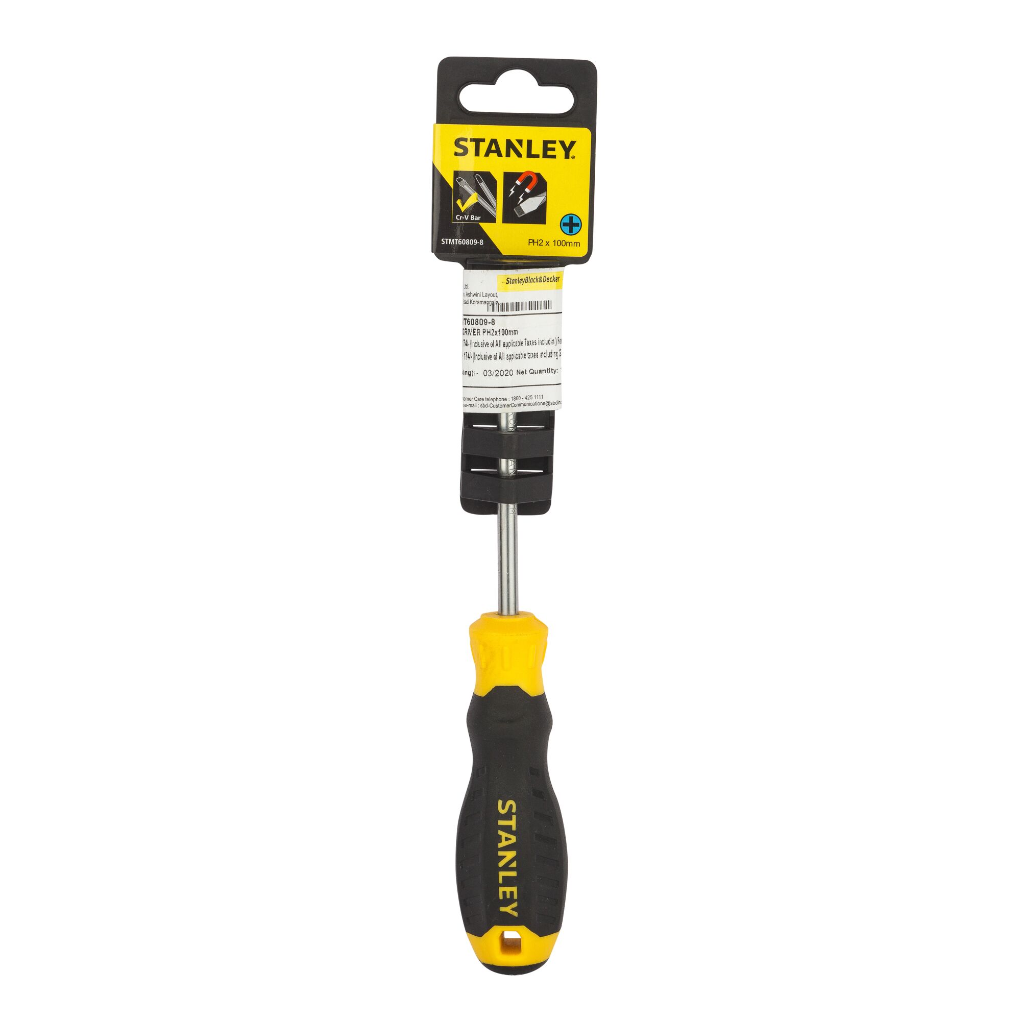 ไขควงสี่แฉกด้ามยางปลายแม่เหล็ก Cushion Grip Ph2 X 100Mm