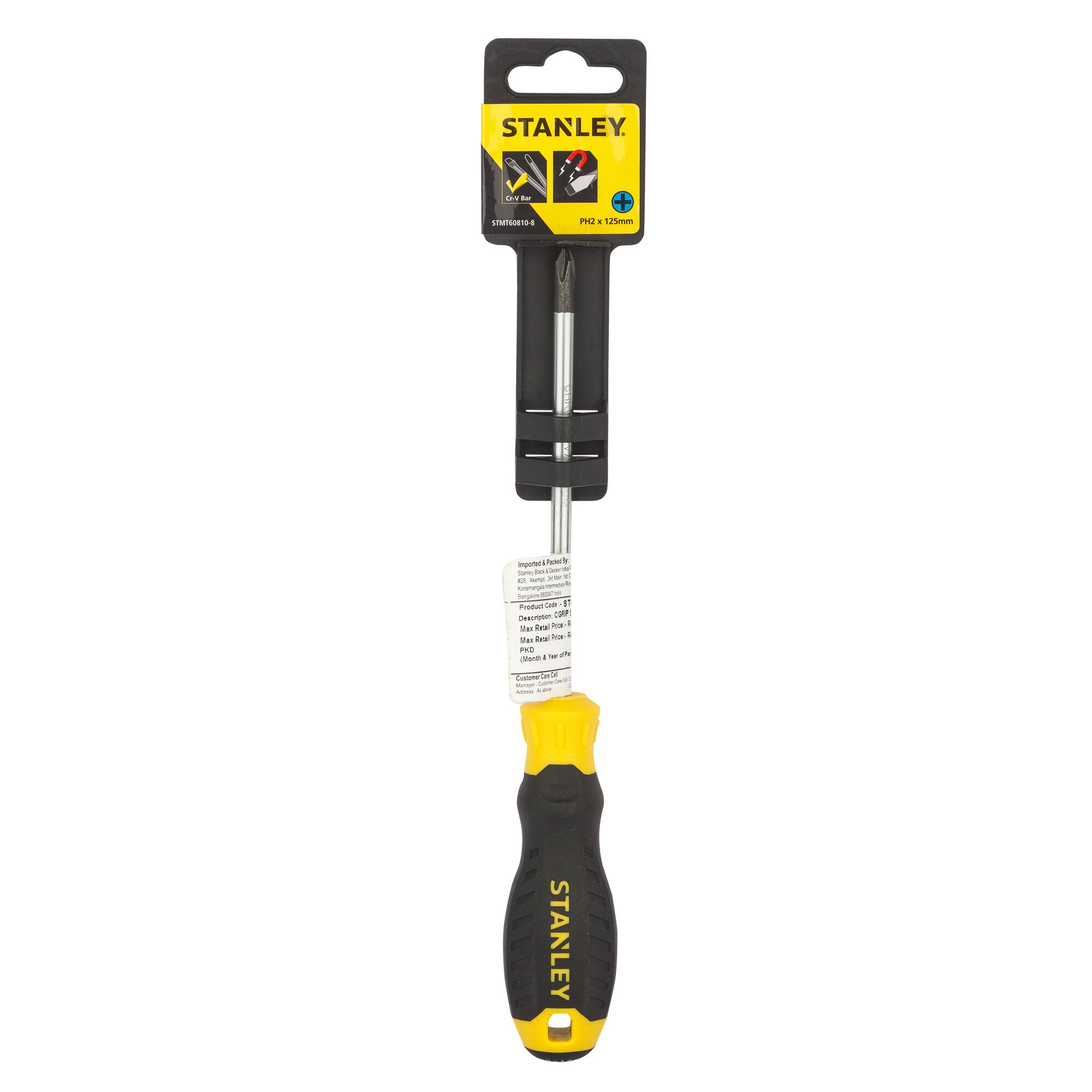 ไขควงสี่แฉกด้ามยางปลายแม่เหล็ก Cushion Grip Ph2 X 125Mm