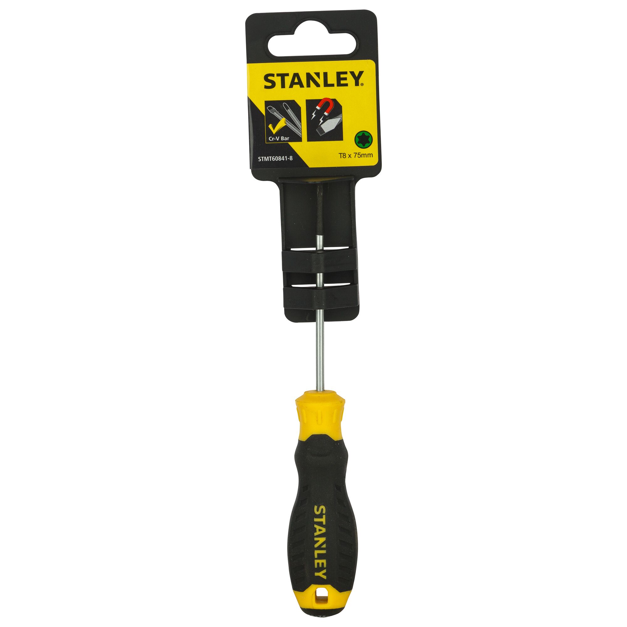 ไขควงแม่เหล็กหัวจีบด้ามยาง Stanley T8X75มม.